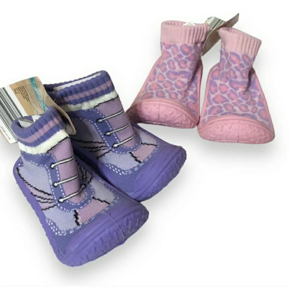 LILY & DAN Toddler Slipper Socks 2 Pairs NEW!
